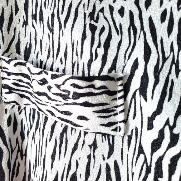 Christina Grant 80s Retro Pencil Dress M White Black Chic Career Statement - Picture 4 of 9